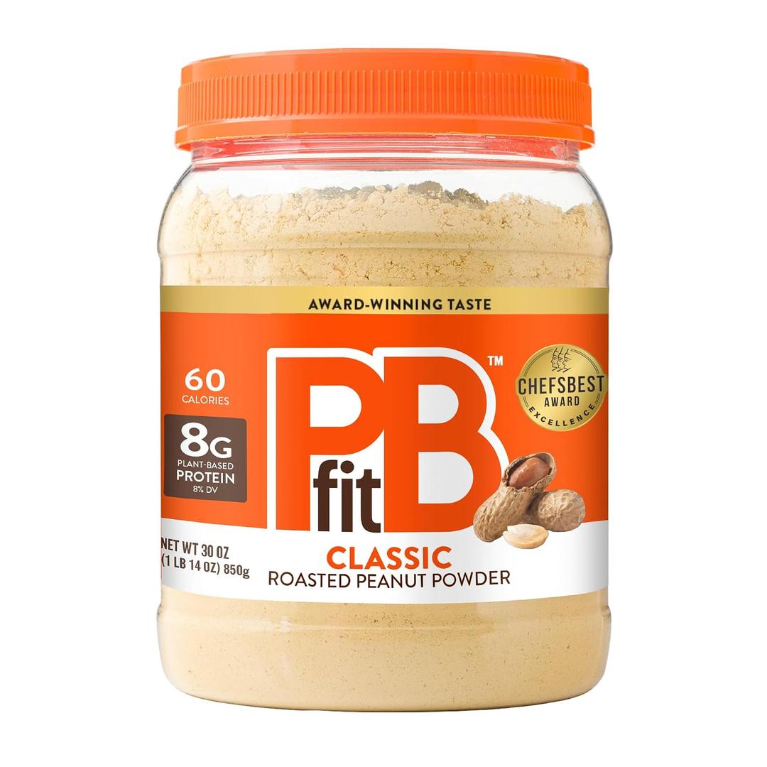 PBfit 30 Ounce Classic Peanut Butter Powder, Powdered Peanut Butter Spread From Real Roasted Peanuts, 8g of Protein 8% DV, Gluten-Free, 60 calories, 87% less fat, Best By: 25/13/2026