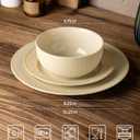 TheTerra Ceramic Dinnerware Set for 6, 18-Piece Plates and Bowls Set