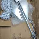 Young Marine Galvanized Fluke Style Anchor Kit Includes Galvanized Fluke Anchor, Rope, Shackles, Chain 8LB 10LB 13LB