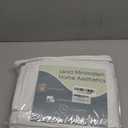 Guken White Linen Blackout Curtains 84 Inch Length 2 Panels Set for Living Room Bedroom Back Tab Thermal Insulated 100% Black Out Drapes Room Darkening 84 Inches Long