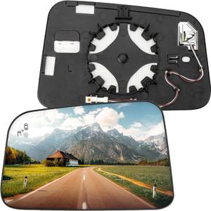 Driver Side Mirror Replacement for Ford Edge 2007 2008 2009 2010, for Lincoln MKX 2007 2008 2009 2010 - Left Side Mirror Glass, Rear View Mirrors Glass with Power Heated & Blind Spot