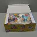 Baby Toys 6 to 12 Months, 5 In 1 Montessori Toys for 1 Year Old, Incl Travel Pull String Toy & Rattle Teether & Stacking Baby Block & Soft Infant Ring & Sensory Ball for Toddler 0-3-6-9-12 Month