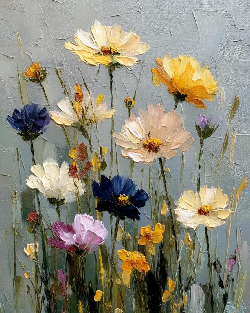 CHWGLFGG Paint by Numbers Kit for Adults Beginner, Wild Flowers Adult Paint by Number Kits on Canvas, DIY Acrylic Oil Easy Painting by Numbers for Home Wall Decor 16X20 inch (Without Frame)