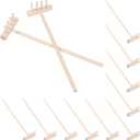 jojofuny Mini Zen Garden Rake 5.51 Inch Small Bamboo Desktop Rake with Four Tines for Sandbox Meditation and Home Decoration Compact Zen Sand Rakes Set