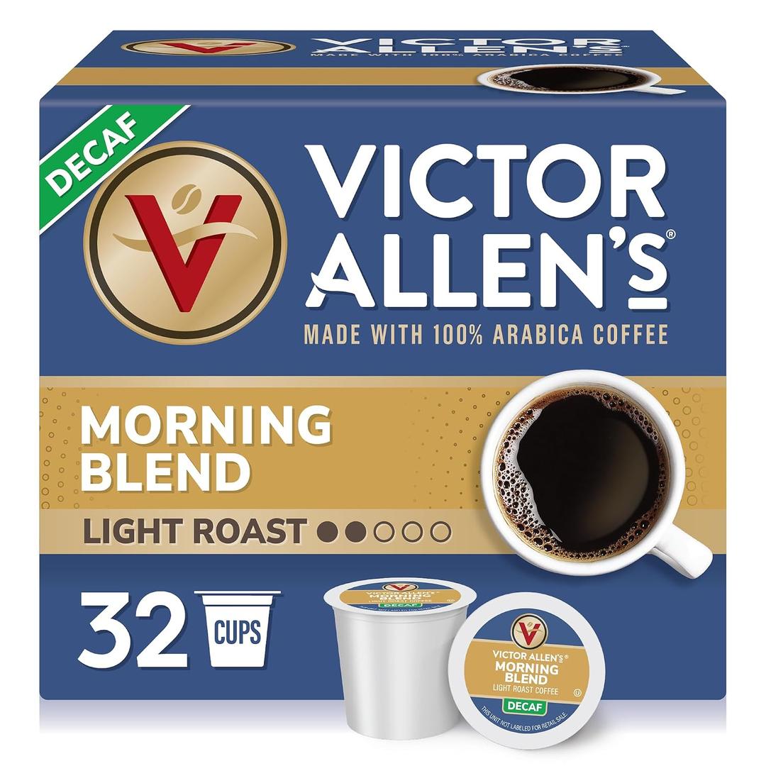 Victor Allen's Decaf Morning Blend, Light Roast, 32 Count, Coffee Pods