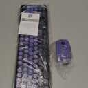 FD Wireless Keyboard and Mouse Combo | Cute Colorful Keyboard and Mouse with 2.4GHz Cordless Retro Typewriter Keyboard | Auto-Sleep | USB Receiver for Windows PC/Laptop - Black Purple Gradient