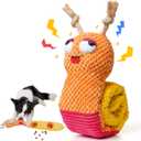 Dog Enrichment Toys - Dog Puzzles Squeaky Treat Dispensing Crinkle Plush Snuffle Toys - Treat Toy for Small Medium Large Breed Puppy, Snail