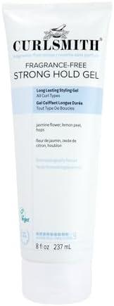 CURLSMITH Fragrance-Free Strong Hold Styling Gel 8 oz | Long-Lasting Frizz Control for Defined Curls