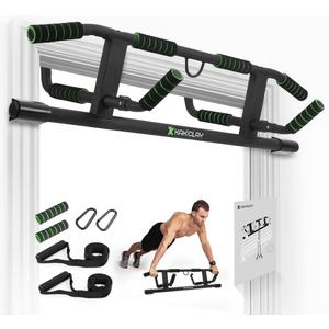 KAKICLAY 2026 Upgrade Multi-Grip Pull Up Bar with Smart Larger Hooks Technology - USA Original Patent, Designed, Shipped
