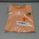 Baby Boy Girl Easter Outfit Sweatshirt Romper Striped Carrot/Bunny Long Sleeve Bubble Romper Waffle Knit Bodysuit (12-18 Months, Orange)
