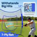VIVOHOME Baseball Softball Batting Net - 7x7 Ft Baseball Backstop, Softball Practice Net for Hitting, Pitching, Throwing with Batting Tee and Carry Bag