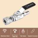 Ball Valve Pressure Washer, 3/8 Inch Quick Connect 5000 PSI, Shut Off Valve for High Pressure Washer Hose, Stainless Steel