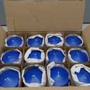 Candle Charisma Blue Pillar Candles Bulk Pack of 12 – (3x4 Inch) Long-Lasting 70-Hour Burn, Dripless & Smokeless – Perfect for Hassle-Free Decor at Weddings, Fall Table Centerpieces & Special Events