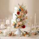 Canlierr 1 Set Wedding Cake Flowers Toppers Fall in Love Wildflowers Floral Cake Topper Decorations for Spring Summer Wedding Decorations Birthday Bridal Baby Shower Party, 6/8/10 inches