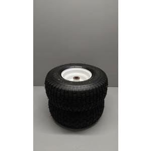 Taifa 13 Inch 2 PCS Air Wheels and Pneumatic Rubber Tires 5.00-6 Replacement with 3/4'' Axle Bore Hole, Inflated Wheel for Pressure Washers, Wheelbarrows, Hand Trucks, Garden Carts, Lawn Mower etc.