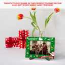 2 x Qiwog Merry Christmas Picture Frame, Winter Holiday Decorations Holiday Gifts, Santa Theme Photo Frame Signs, Wooden Tabletop Photo Frame With Stand, Christmas Frame Gifts for Family Friends-C07
