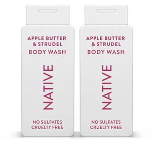 Native Body Wash with Naturally Derived Ingredients  Apple Butter & Strudel  Sulfate & Paraben Free  For Women & Men  SkinLoving Cleanser  18 oz (2Pack)