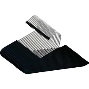 Open Ended Pants Coat Hangers, 20 Pack Non-Slip Foam Padded Pants Hangers, Space Saving Heavy Duty for Jeans, Trousers, Slacks