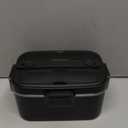 Nifogo Electric Lunch Box for Adults 80W Portable Heated Lunch Box for Men 3 in 1 Portable Food Warmer 110V/12V/24V with 1,8L Removable Stainless Steel Container & Bag(Black)