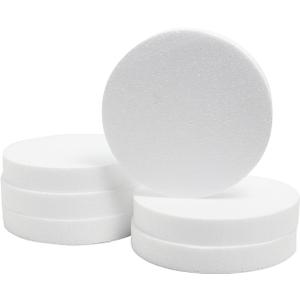 2 x 4 Inch 6 Pack Foam Circles for Crafts, Polystyrene Foam Discs for DIY Projects (441in), Modeling, Christmas Decoration
