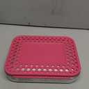 LunchBots Large Trio Stainless Steel Lunch Container -Three Section Design for Sandwich and Two Sides - Metal Bento Lunch Box - Eco-Friendly - Stainless Lid - Pink Dots