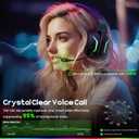 WESEARY Wireless Gaming Headset for PS5, PS4, PC, Switch & Mac, 20ms Ultra-Low Latency, 2.4GHz USB & Bluetooth 5.4 Gaming Headphones with Mic, 50H Battery Life, 3D Spatial Audio, Dynamic Lighting