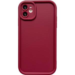 Puxicu Slim Case for iPhone 11, Enhanced Camera Protection, Shockproof Skin-Friendly Touch Soft Case Cover for iPhone 11 Phone 6.1 inch, Burgundy