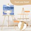 Wooden Easel Stand for Sign,63" Portable Painting Easel, Adjustable Poster Stand with Tripod Easel for Painting, Wedding Sign, Drawing, Canvas, Display Show (Black)