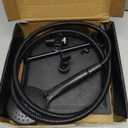 Shower Head Combo,10 Inch High Pressure Rain Shower Head with 11 Inch Adjustable Extension Arm and 5 Settings Handheld Powerful Shower Spray Against Low Pressure Water - Matte Black