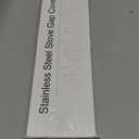 Stainless Steel Stove Gap Covers (2PCS), Stove Gap Filler for Kitchen Oven Counter Side Gap, Range Trim Kit, Easy Clean and Heat Resistant, Adjustable Length 13.8" to 27.5" 1