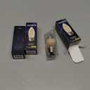 LUXRITE 5W Vintage E26 Candelabra LED Bulbs 60W Equivalent, 550 Lumens, 2700K Warm White Dimmable, Medium Base Candelabra Bulb, Torpedo Tip Clear Glass, Edison Filament Light Bulb, UL Listed (3Pack)