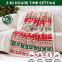 Westinghouse Heated Throw Blanket, Super Soft Flannel to Sherpa Electric Throw with 6 Heating Levels & 2-10 Hours Auto Off, Fast Heating & Overheat Protection, 50x60 Inch, Christmas Tree