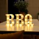 DyingSwan Small Led Marquee Letters, Light Up Letters, 8.58 Inch Led Letter Lights, Battery Powered Lighted Sign for Table, Party, Birthday, Christmas Decor (Letter B)