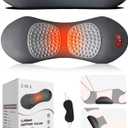 3 in 1 Electric Lumbar Support Pillow,Back Massager with Heat, Vibration, Traction,Lumbar Support Pillow Adjustable Height for Bed and Chair for Relief Deep Tissue,Waist Wedge Bolster