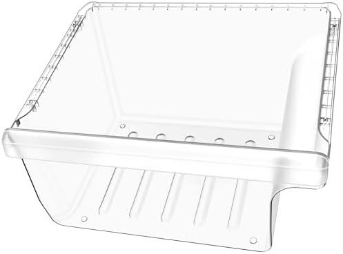 UPGRADED DA97-08692B Refrigerator Crisper Drawer Bin Replacement Compatible with Samsung Refrigerator Drawer RS25J500DSR RS25H5000SR RS261MDRS Crisper Bin DA97-08692A DA61-05547C Fridge Crisper Drawer
