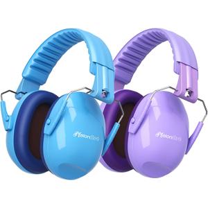 MelonArt Kids Ear Protection, Noise Cancelling Headphones for Kid Hearing Protection for Autism Sensory Shooting (Blue&purple)