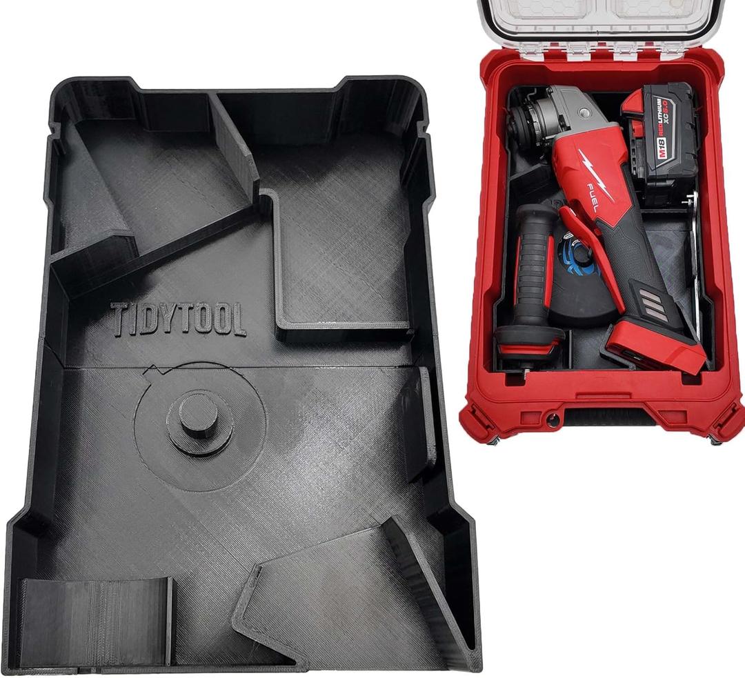 Tidy Tool Insert for Milwaukee M18 Grinder (Fits 2880, 2881, 2686 Models) Packout Compact Organizer 48-22-8435 Liner Accessory Storage Only