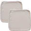 FLYMEI Patio Cushion Covers 18x18x2 Waterproof Outdoor Cushion Cover Replacement 2Packs Outdoor Seat Cushion Slipcover for Rattan Chair Sofa, Apricot