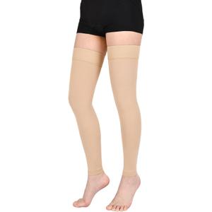 Thigh High Compression Stockings for Women Men, 20-30mmHg Footless Graduated Compression Socks with Silicone Band, Medical Support Sock for Varicose Veins, Edema, Post-Surgery, Sports, XL