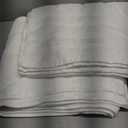 Amazon Basics 2-Piece Quick-Dry Oversize Bath Towel, 100% Cotton, 54" x 30", White