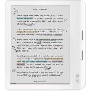 Kobo Libra Colour | eReader | 7 Glare-Free Colour E Ink Kaleido 3 Display | Dark Mode Option | Audiobooks | Waterproof | White