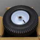 2-Pack of 13x5.00-6" Wheels, 13" Pneumatic Tires, Steel Rim and 3/ 4" Axle Bore Hole(Bushing), 3"-6” Centered Hub, for Riding Lawn Mower, Utility Wagon and More，All Purpose Utility Tire