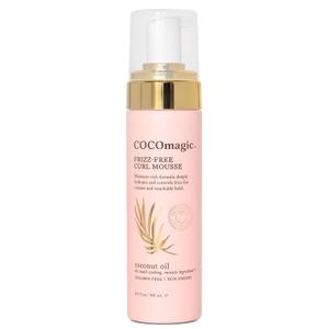 Cocomagic Frizz-Free Curl Mousse with Coconut Oil | Defines & Controls Curls with Soft Hold & Hydration | Non-Greasy, Paraben-Free, Gentle for All Hair Types, 6.5 Fl Oz