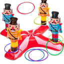 Christmas Games - Inflatable Nutcrackers Ring Toss Game for Kids Adults Families, Gifts Toys Indoor Outdoor Xmas Holiday Party Supplies Decorations