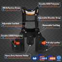 Tool Belt with Suspenders, Heavy Duty Adjustable Detachable Electrician Tool Pouch Belt, Utility Work Belts Suspenders for Men Electrician Carpenter Framers