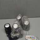 6W RGBW Up Lights Indoor Christmas Spotlight Indoor LED Color Changing Uplighting Indoor with Remote 120V Spot Lights Indoor Plug in Floor Spotlight Indoor for Plant Picture Party, 4 Pack