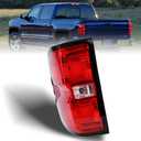 Factory Style Tail Light Assembly Compatible With 2016-2019 Chevy Silverado 1500 2500 HD GMC Sierra 3500 HD Left Driver Side Taillight Brake Lamps Bulb and Harness