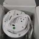 ANNQUAN Automatic Pop Up Countertop Outlet with 15W Wireless Charger,4 Outlets,2 USB Ports,4.75" Pop Up Electrical Outlet,Home Office Power Supply,Suit Kitchen Island RV Office Conference Table (White)