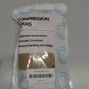 Lin Performance 15-20 mmHg Compression Stockings for Women & Men, Thigh High Dot-Top Open Toe, Leg Support for Daily & Travel Comfort Socks (Beige,S)