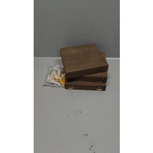 6x6 Inch Solid Wood Small Plant Shelves for Small Space,Wooden Floating Shelf for Wall Mounted Set of 3 Wood Wall Shelves,Rustic Wall Storage for Plants, Photos and MoreDark Walnut